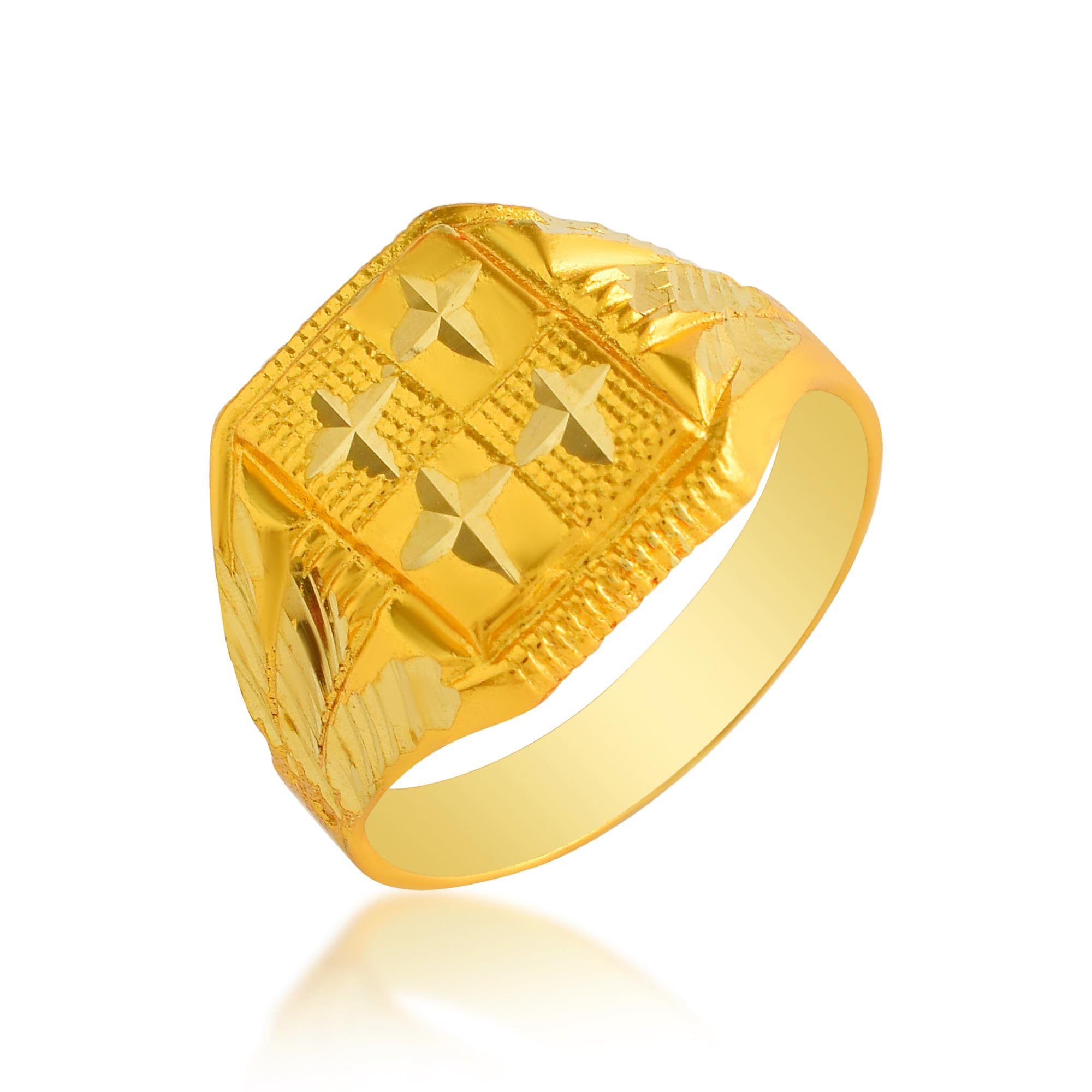MISSMISTER: Lifestyle for a grand life Men Brass 24Kt Micron Gold Traditional Finger Ring Fashion Jewellery (Mm3768Ordm), One Size