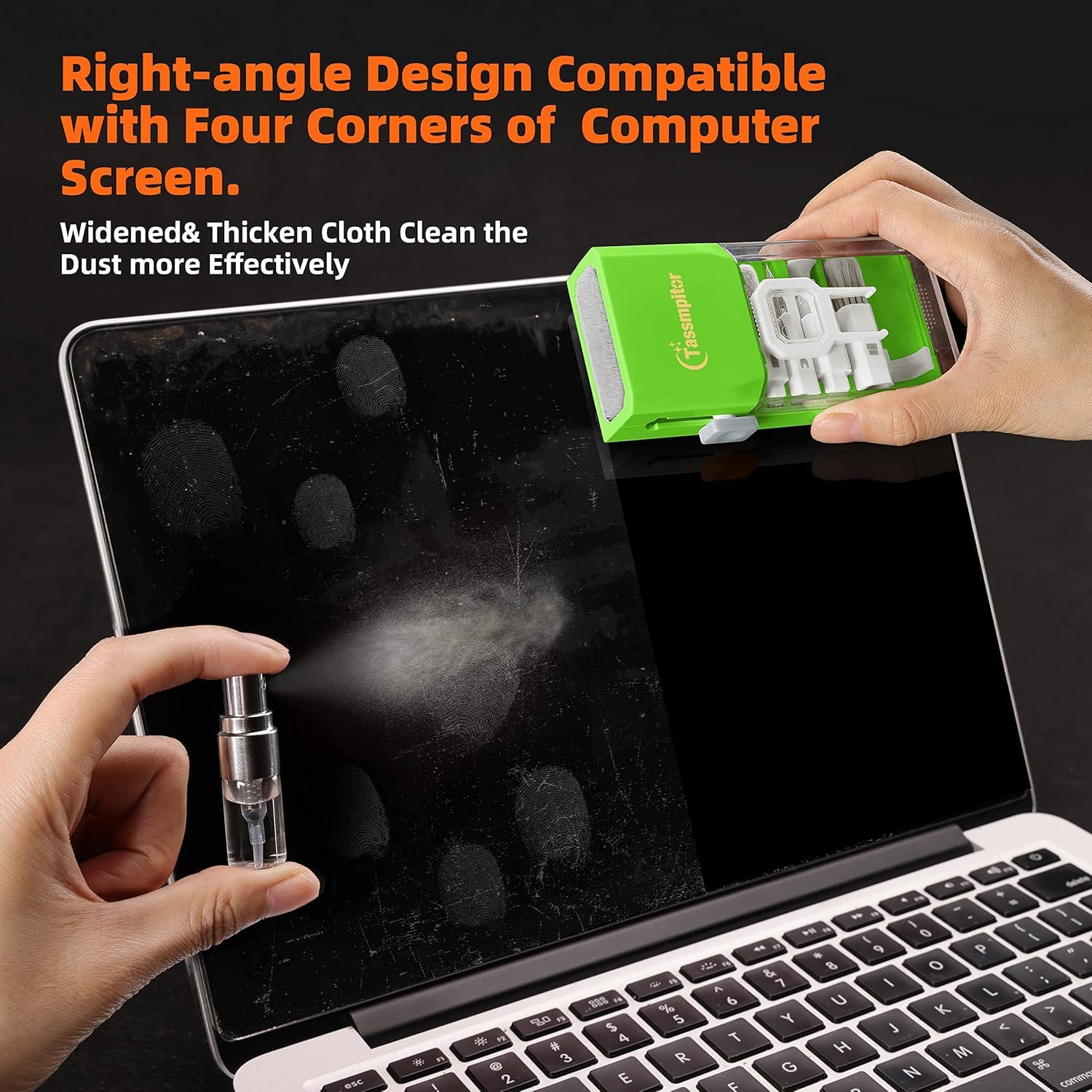Tassmpitor Kit de limpieza de teclado de pantalla de laptop, herramienta de limpieza electrónica todo en 1 para MacBook iPad iPhone Pro teléfono celular, herramienta de cepillo para tablet,