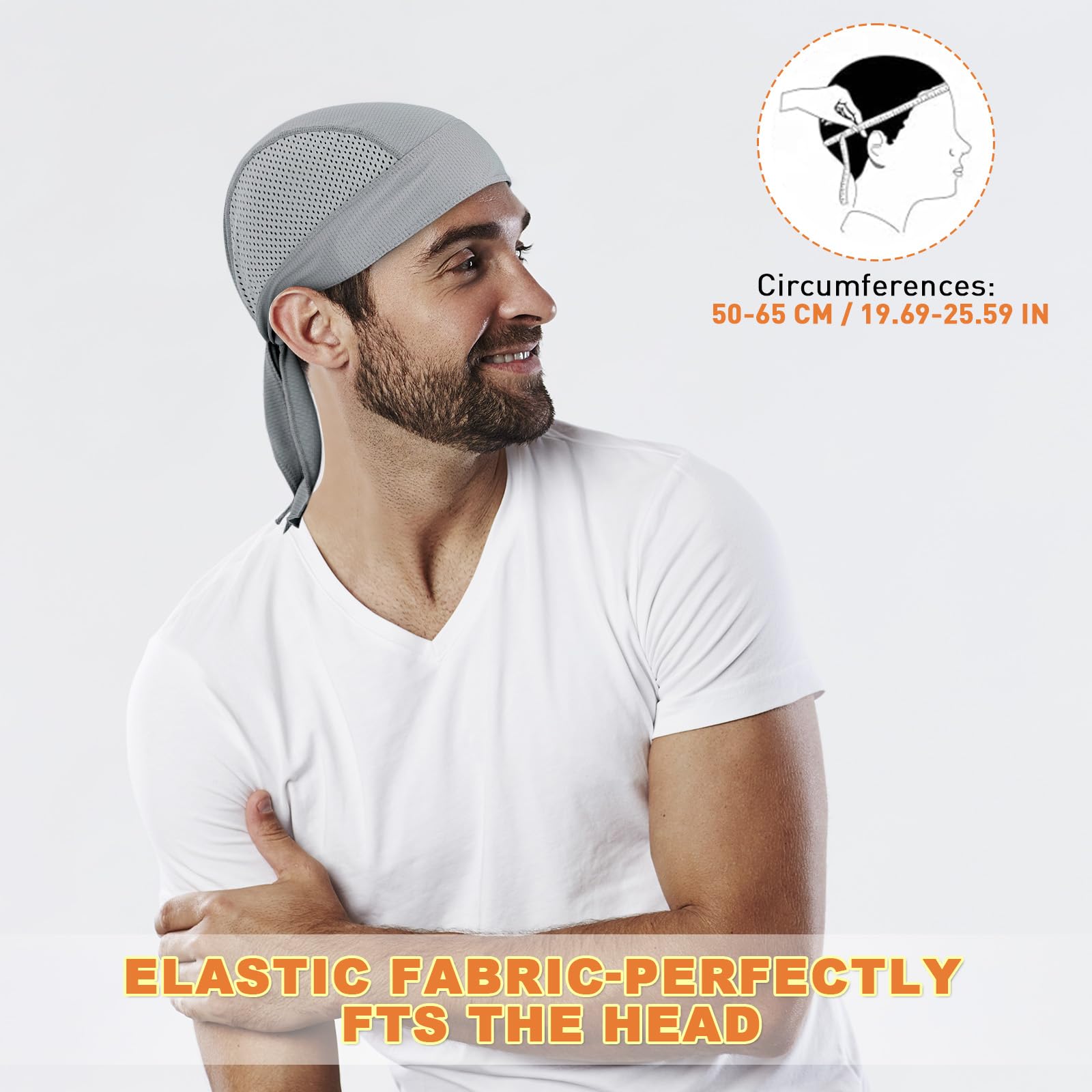 YANIKY Bandanas Skull Casquettes pour homme et femme - Doublure de casque de cyclisme Durags - Bandana de moto - Évacuation de la transpiration
