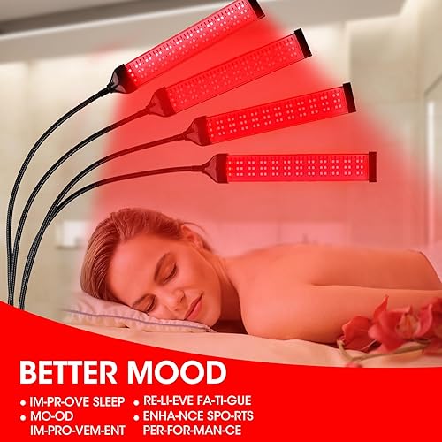 Miniatura 2 de NIR y dispositivo de terapia de luz roja - Panel de luz infrarroja roja 660nm y infrarrojo cercano 850nm con controlador inteligente para cuerpo,