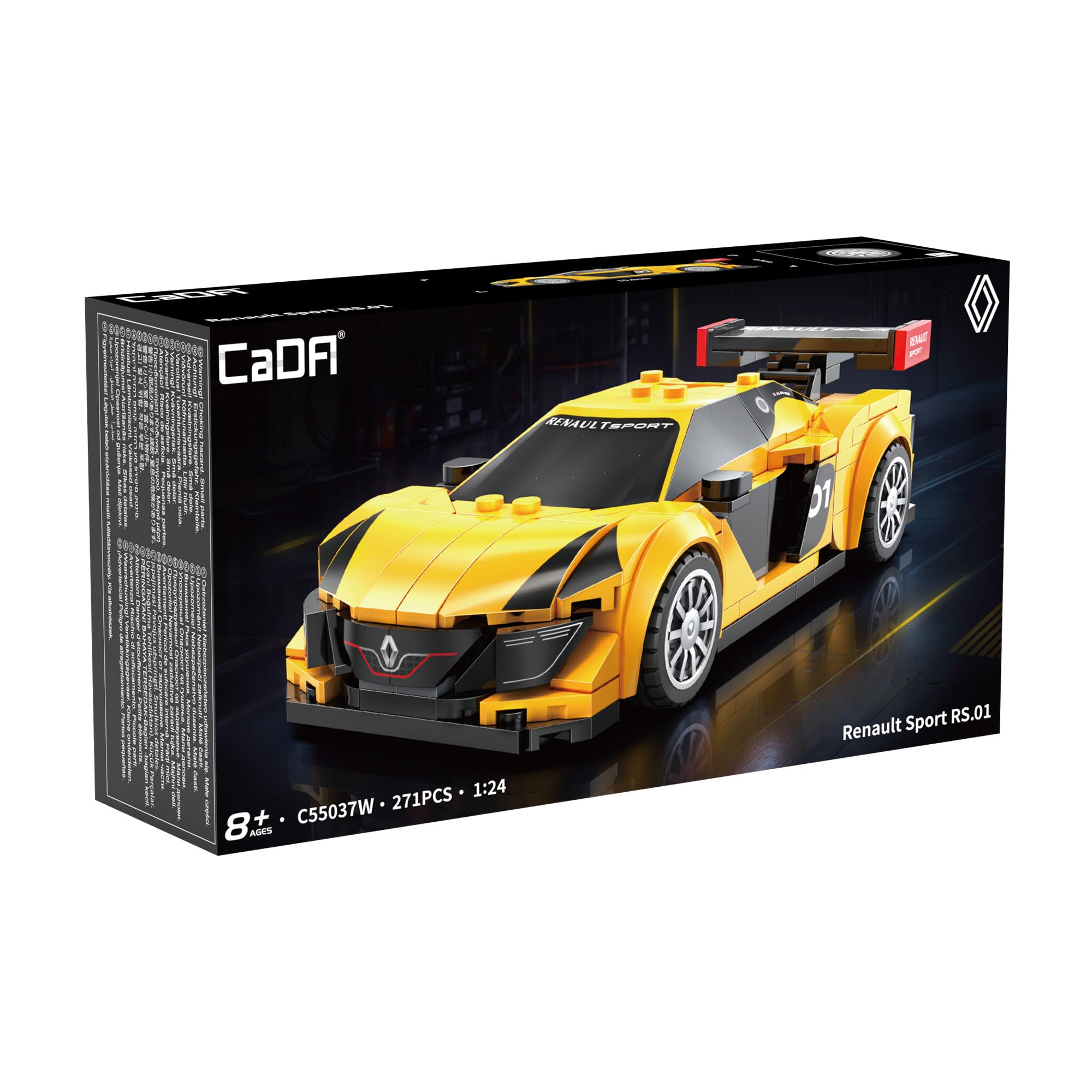 ラスト賞・01 SPORTS CARS 3MODELSCollection CaDA Renault Sport RS.01 Racing Car - 271 Pieces - Self-Build