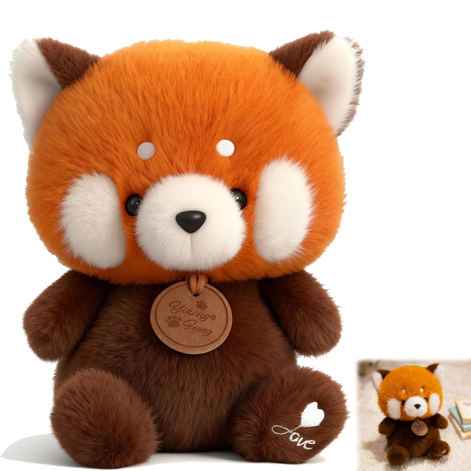 Moxychrony Red Panda Teddy, 18cm Red Panda Plush, Red Panda Gifts, Soft Cute Stuffed Animal Toy, Perfect for Home Decor, Valentines, Birthday Gift