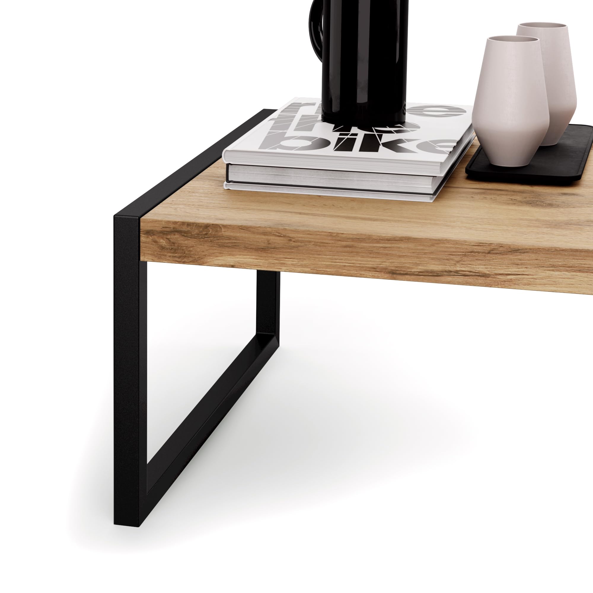 MOBILI FIVER, Mesa de Centro Luxury, Color Madera rústica, mesita salón, mesita Auxiliar Baja, Made In Italy