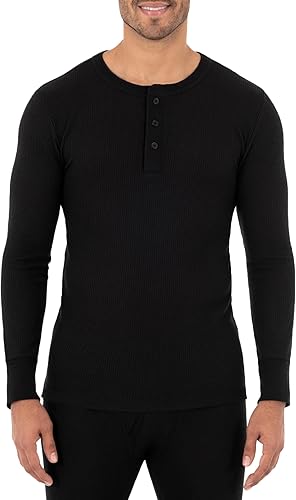 Fruit of The Loom Henley Top de sous-vêtements Thermiques gaufrés recyclés pour 