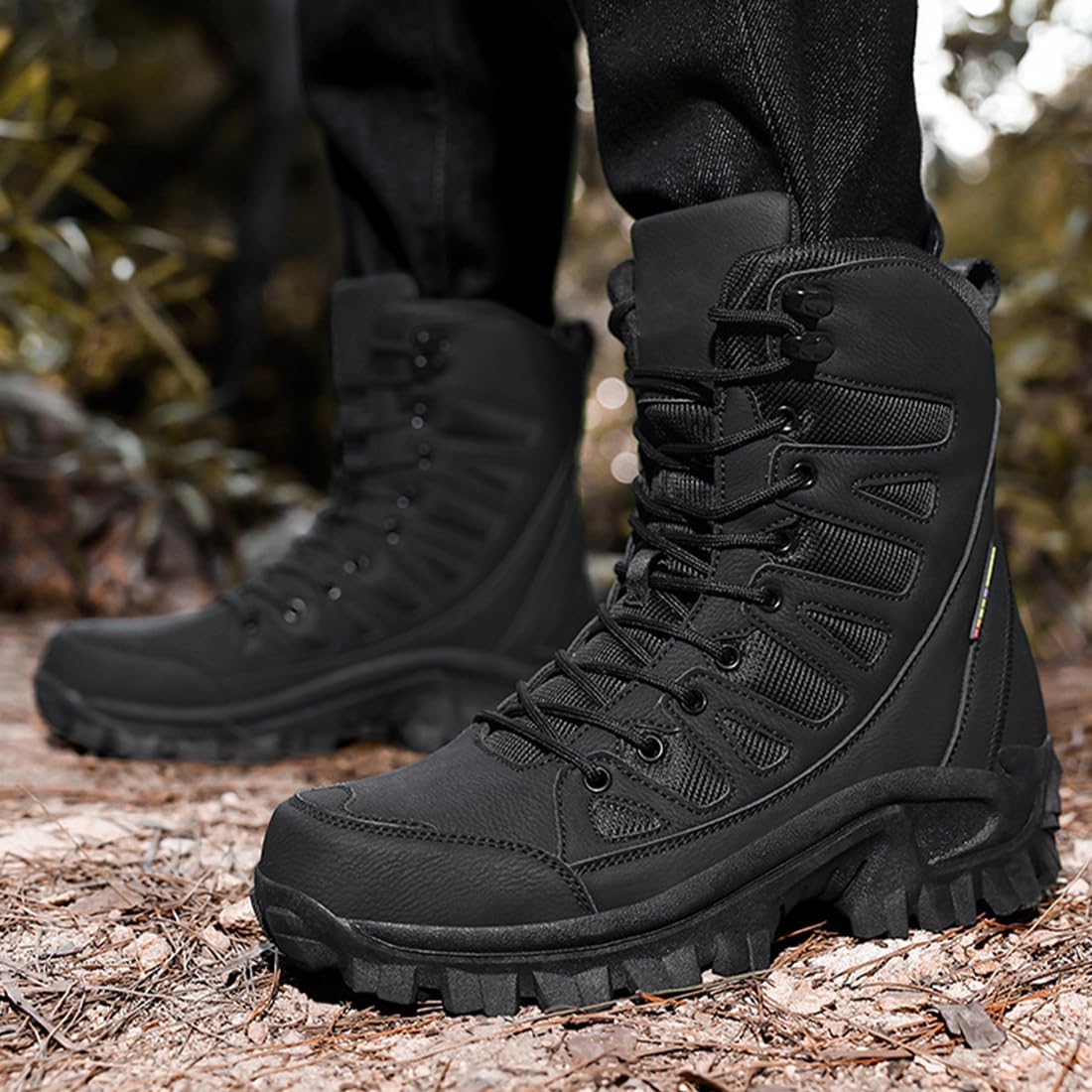 Men's Tactical Boots Outdoor Non Slip Combat Boots Lightweight Comfortable Hiking Boots