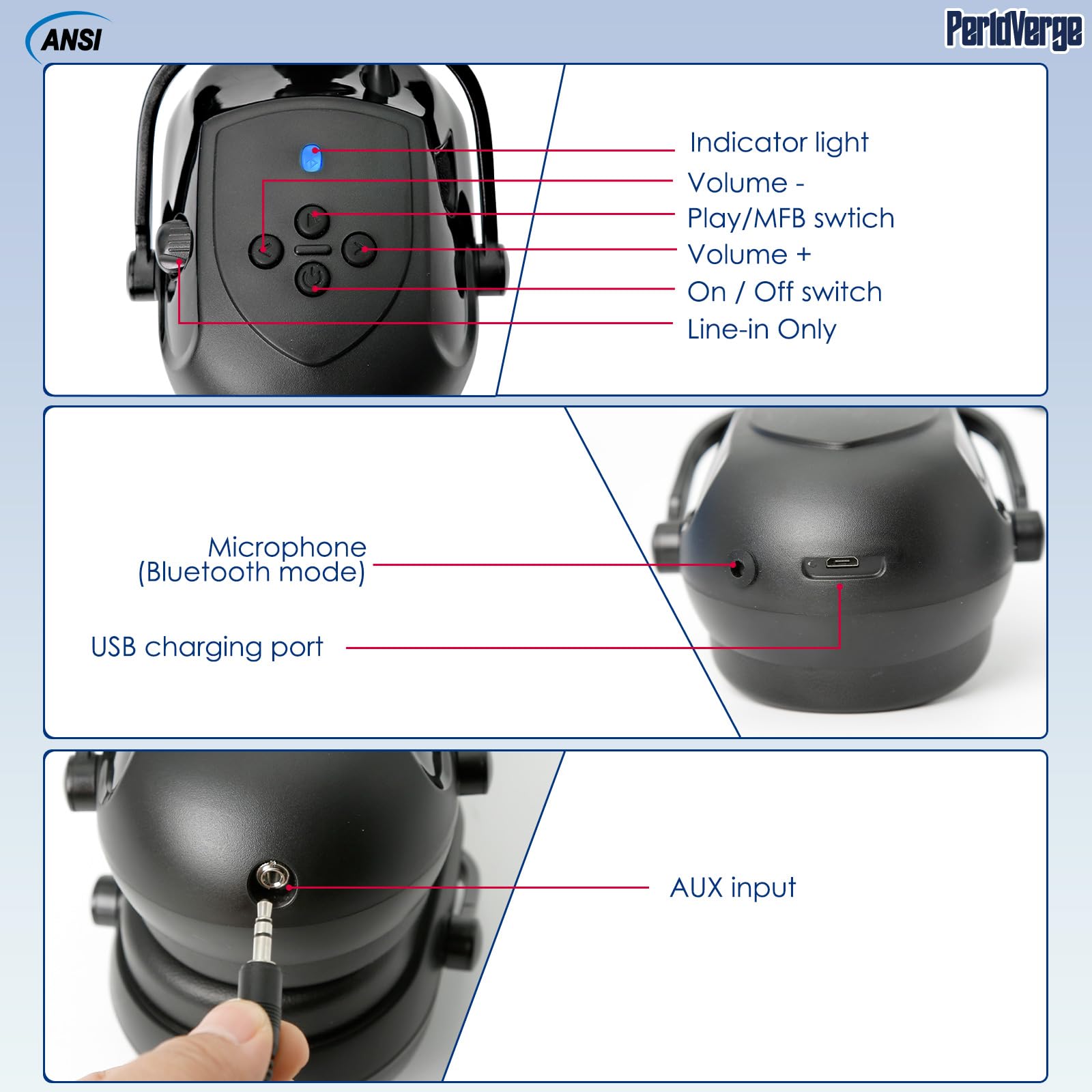 Orejeras de casco duro, orejeras para reducción de ruido para accesorios de casco duro, protección auditiva de construcción para adultos