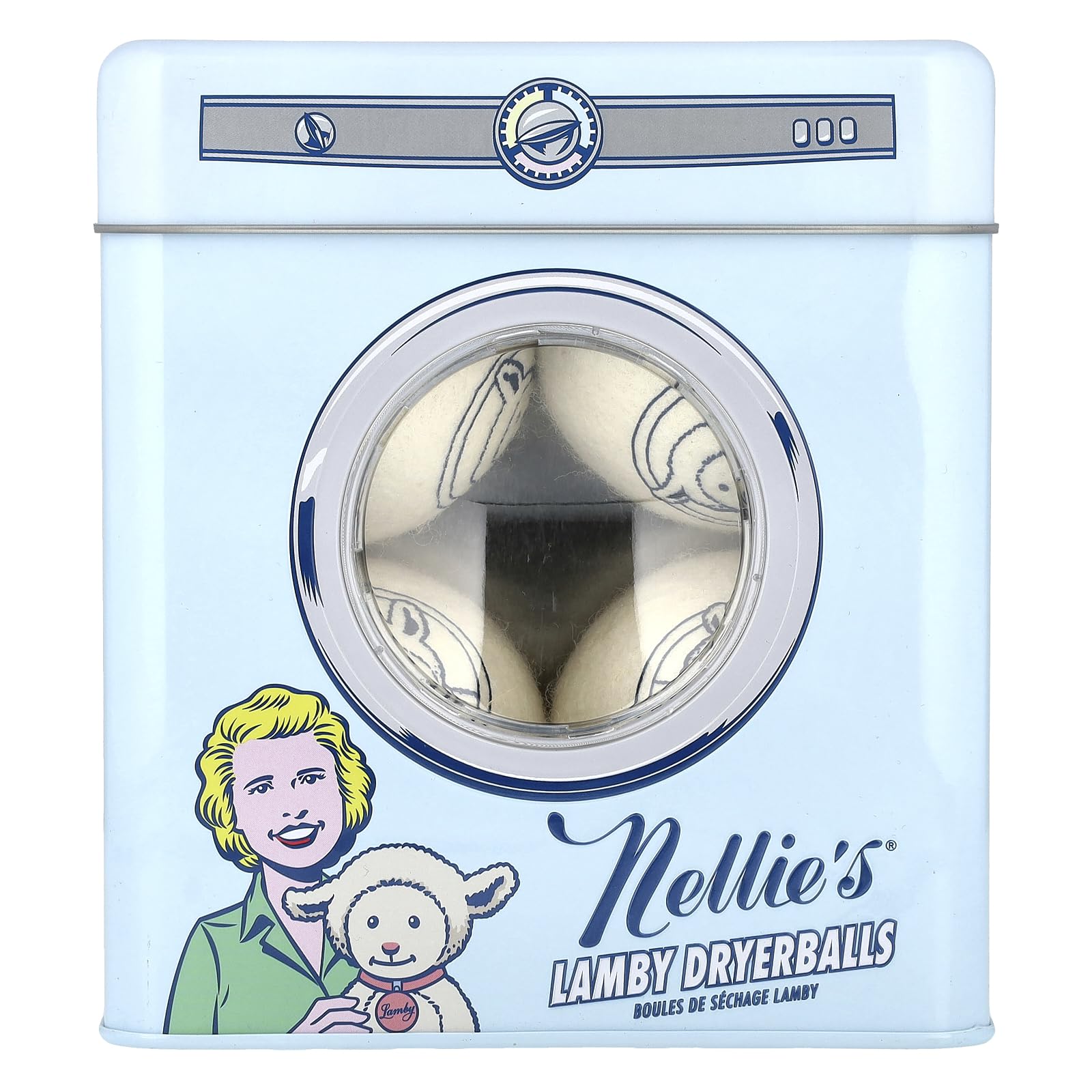 Nellie'S suszarka bębnowa kulki Lamby, 4 sztuki