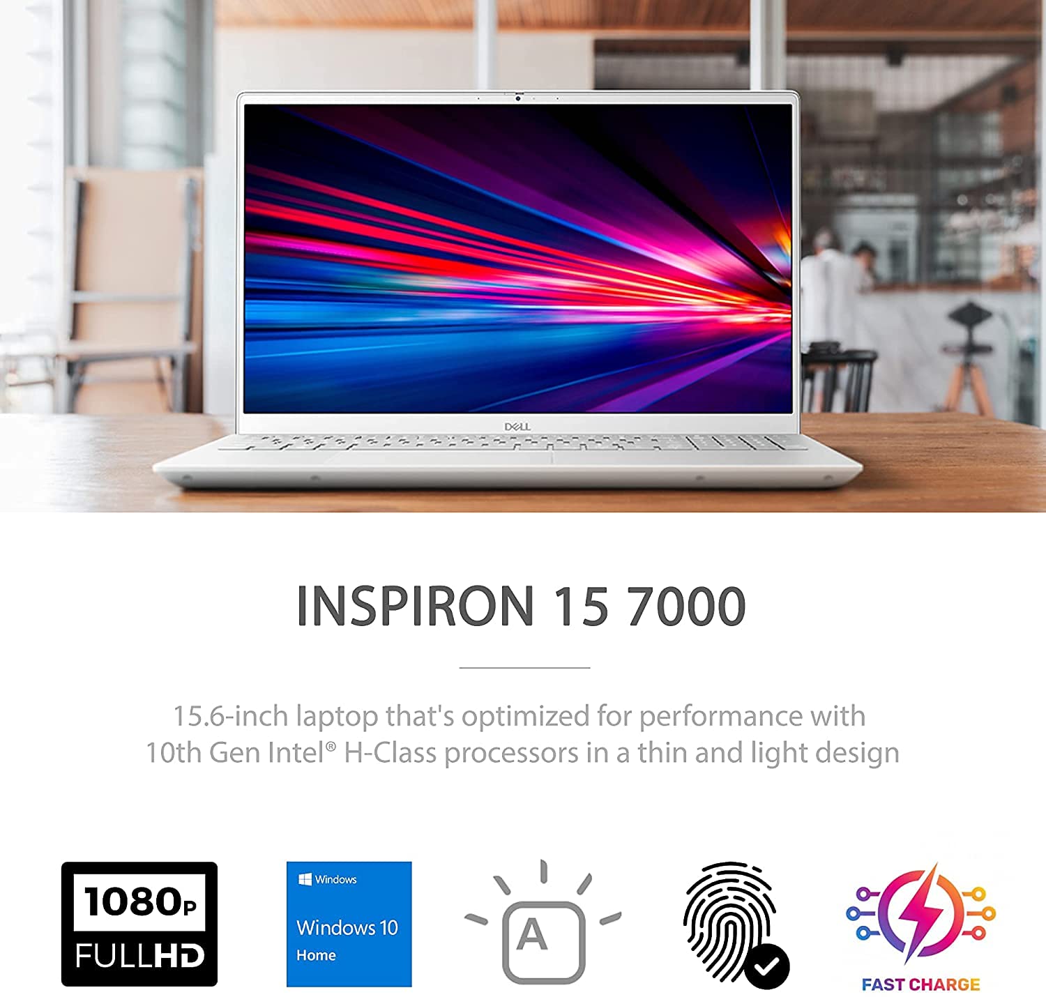 Dell Inspiron 15 Plus 7501 Touch 15.6” FHD Laptop, Core i5-10300H