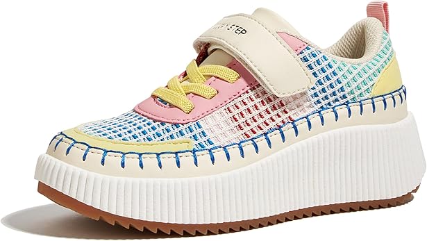 LUCKY STEP Kid's Glitter Running Sneaker – Sparkly Braided Bling Princess Shoes for School & Play