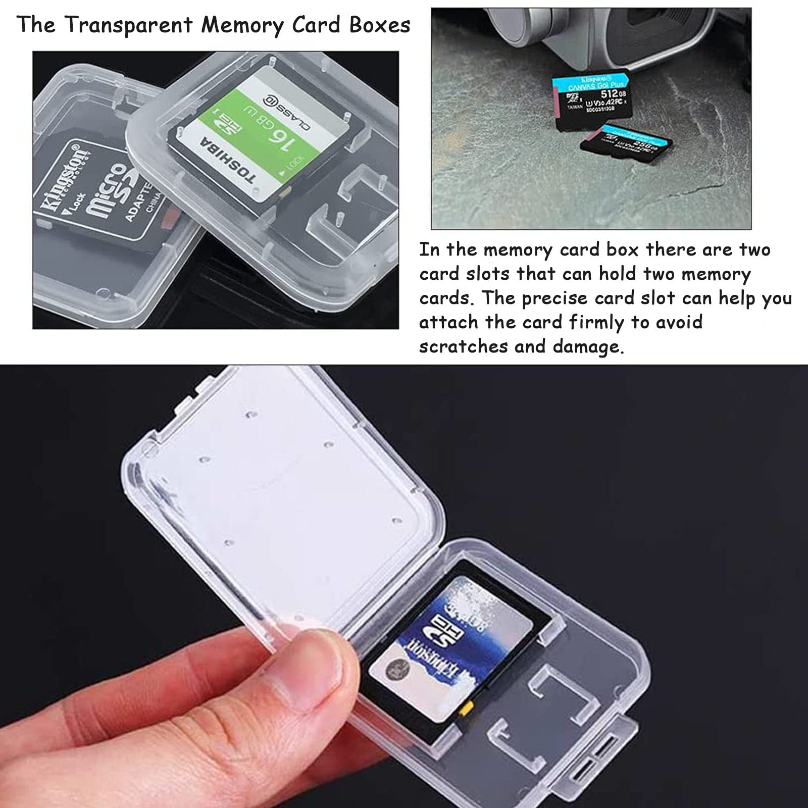 30 Pièces Étuis Pour Cartes Mémoire, Etui Rangement Carte