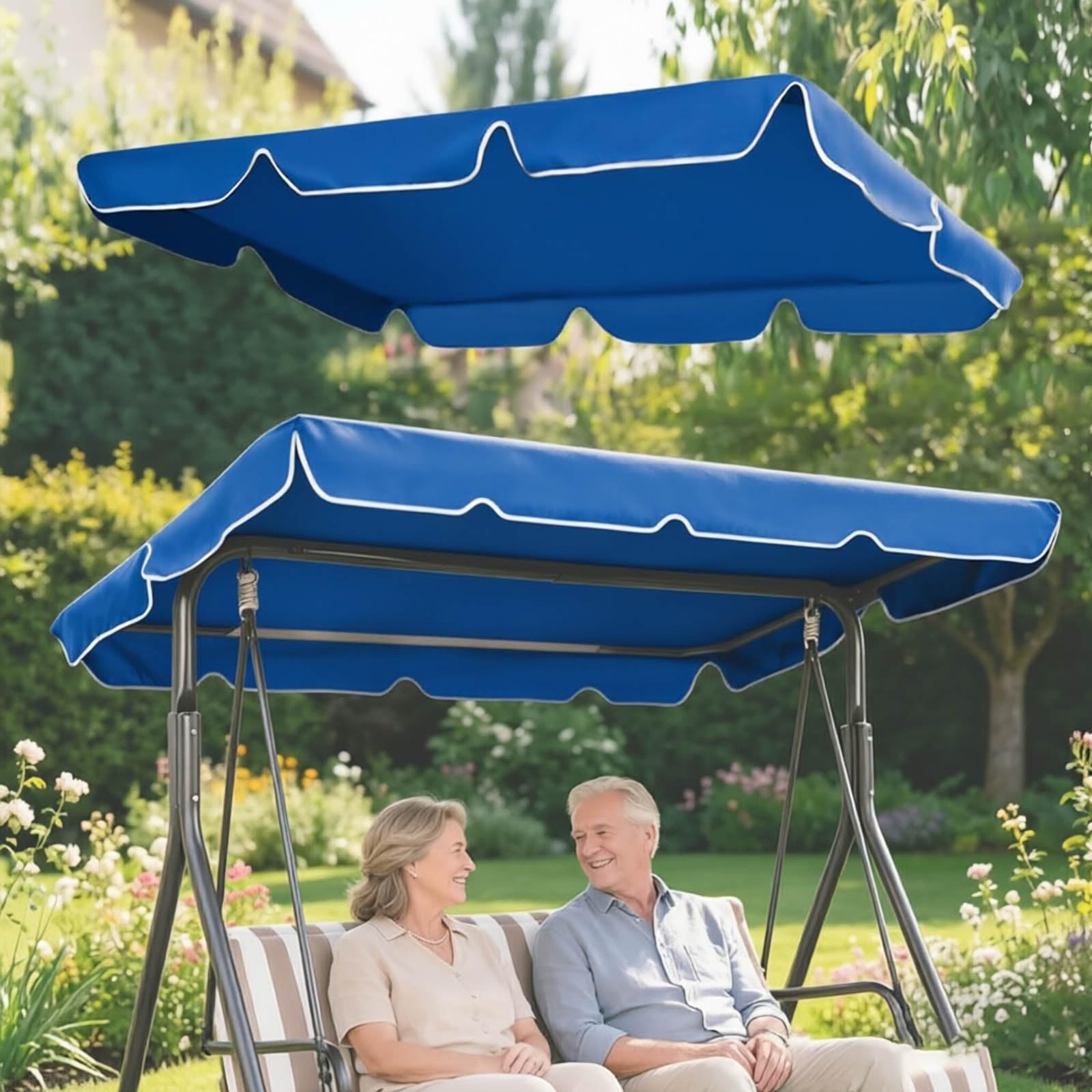 Cubierta de repuesto para columpio exterior lona impermeable azul