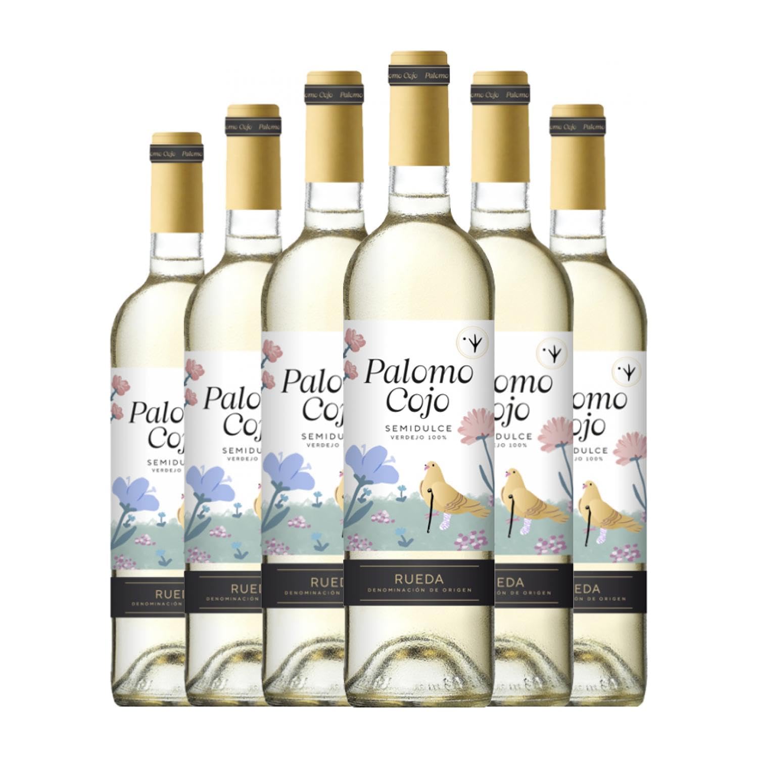 Palomo Cojo Verdejo Halbtrocken Halbsüß Rueda 75 cl Weißwein (Karton mit 6 Flaschen von 75 cl)