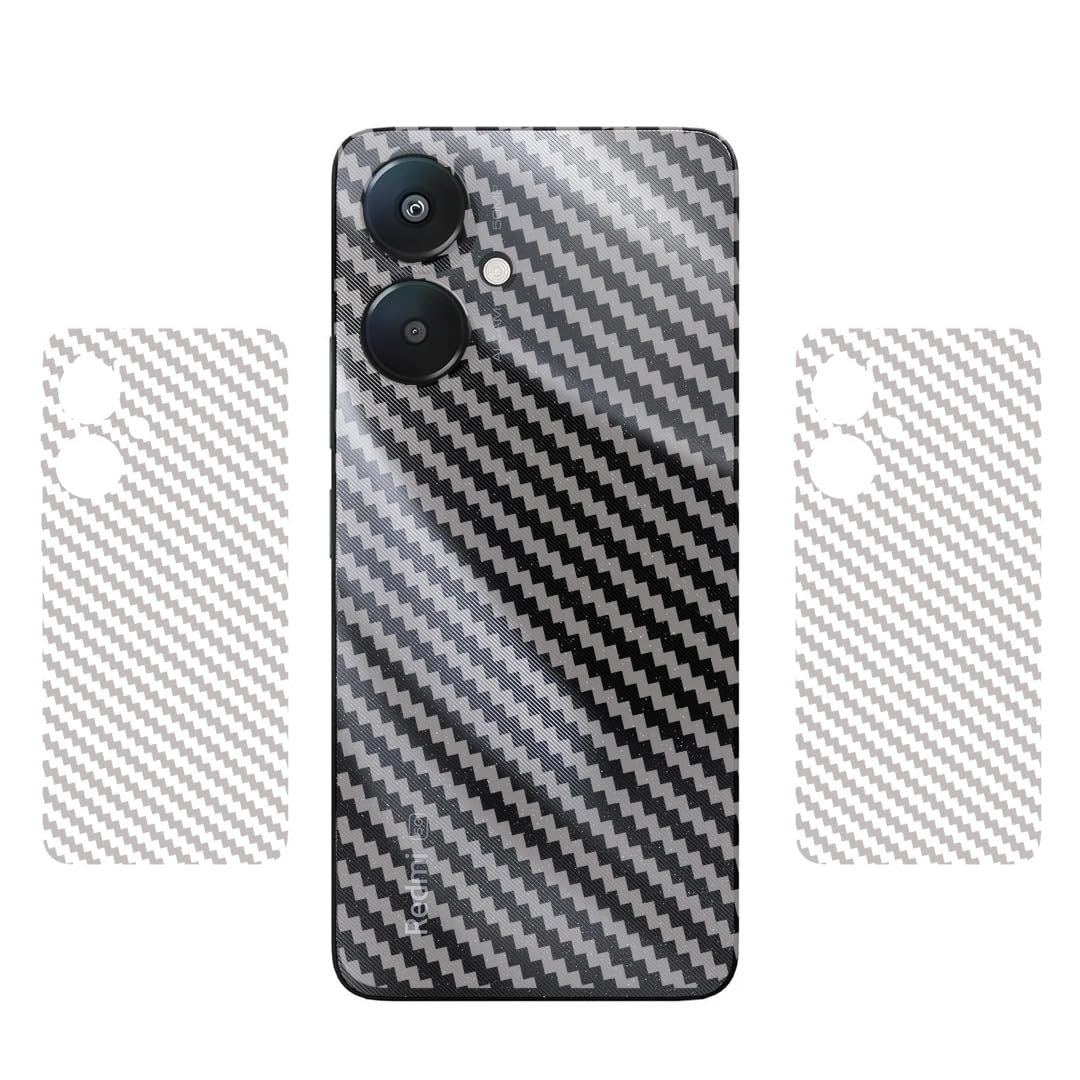 Berries™ (Pack of 2) Back Lamination Skin Compatible for REDMI 13C 5G || 3D Carbon Fiber Ultra-Thin Protective Film (Transparent) with Easy Installation KIT (B0CQNY98GY) Amazon Price History, Amazon Price Tracker