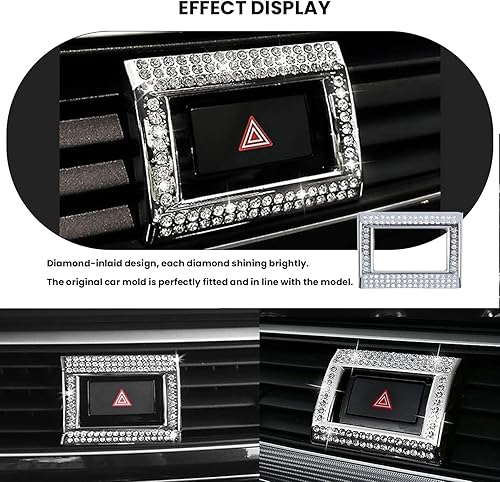 Miniatura 2 de Calcomanía brillante para cubierta de botón de advertencia de peligro compatible con Honda CivicAccord de 10 generación (2018-2022)