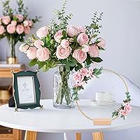 Vista 7 de Centros de mesa decorativos 10 piezas de 12 pulgadas, aros florales de metal para centros de mesa de boda para mesas con luces. Anillos de aro
