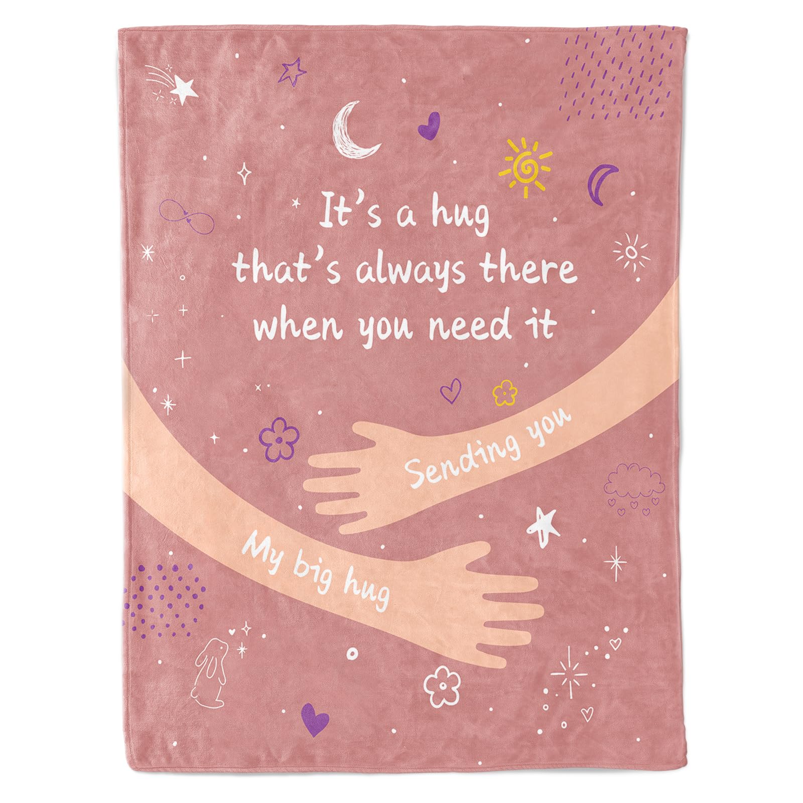 CadeauJoie Get Well Soon Gifts for Women Men, Healing Hug Blanket, Thinking of You Gifts,Birthday Gifts for Mum Dad Daughter Sister Friend, Flannel Throw Blankets 50'' x 60''