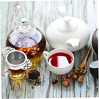 Vista 4 de Filtro de té de malla fina para café, tetera de metal, filtros de té de malla metálica suelta, filtro de embudo de té, filtro de té de metal