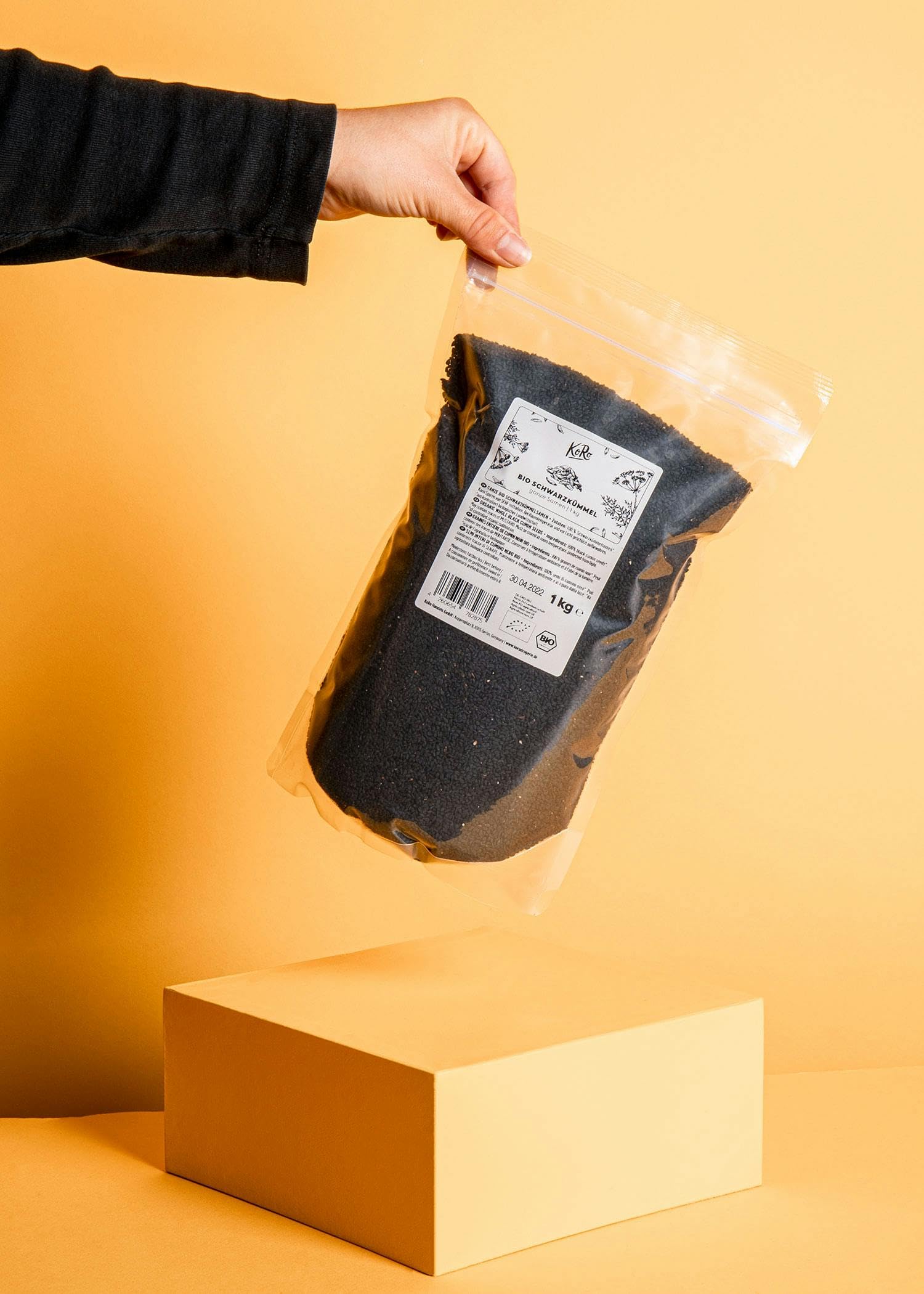 KoRo - Semi di cumino nero bio 1 kg - semi interi - qualità biologica controllata - senza aromi artificiali né conservanti - ad alto contenuto di fibre