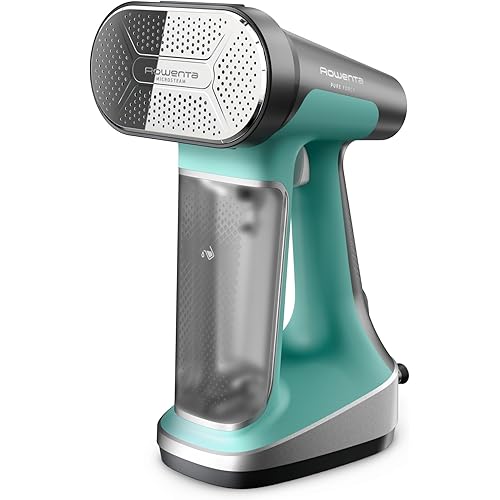 Rowenta Pure Force 2in1 Steamer & Iron: Powerful 1875 Watts, Vertical Steaming & Horizontal Ironing, Auto-off, XL Tank Capacity (7.1 Oz), Green Clothes Steamer DR8822