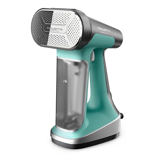 Rowenta Pure Force 2in1 Steamer & Iron: Powerful 1875 Watts, Vertical Steaming & Horizontal Ironing, Auto-off, XL Tank Capacity (7.1 Oz), Green Clothes Steamer DR8822