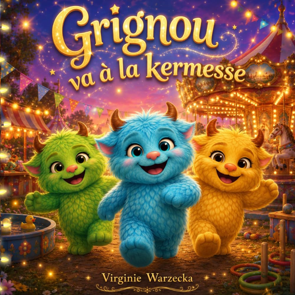 Grignou va à la kermesse: Une histoire tendre sur la kermesse de l’école, les jeux anciens, l’amitié et les souvenirs d’enfance (Les aventures de Grignou)