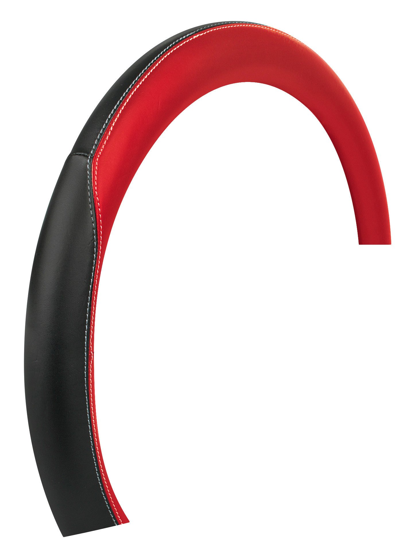 Couvre-Volant Lampa Premium Club M 44-46 Cm – Simili Cuir Noir/Rouge Poignée 10 Cm