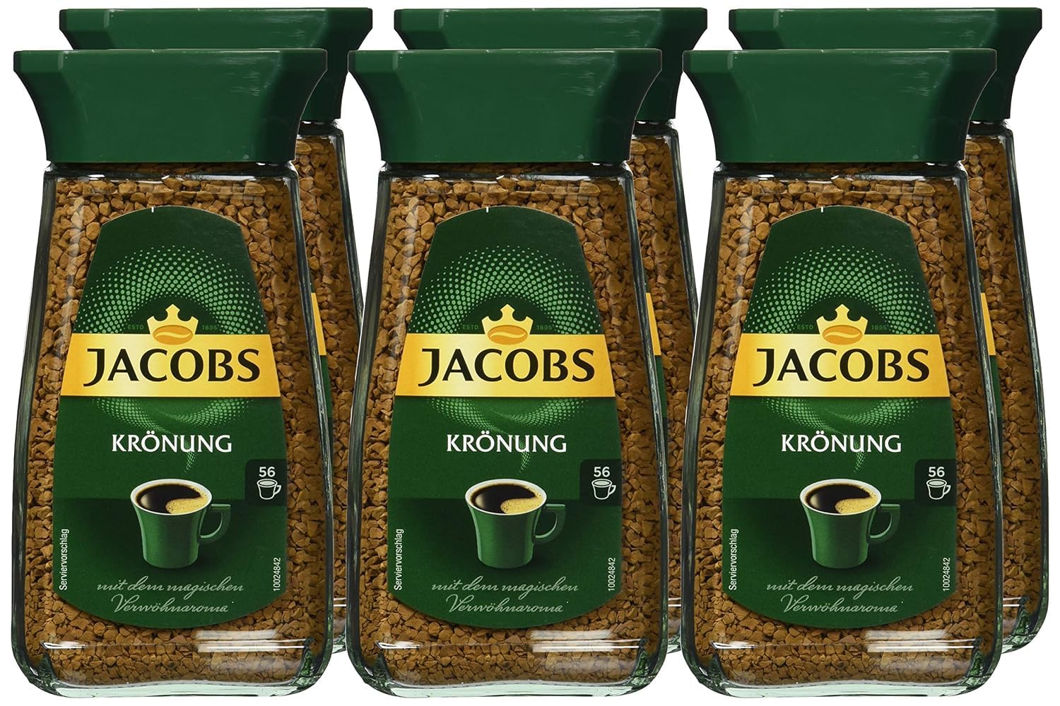 Jacobs Krönung Gold löskaffee vetro, 6 confezioni (6 x 100 ml)