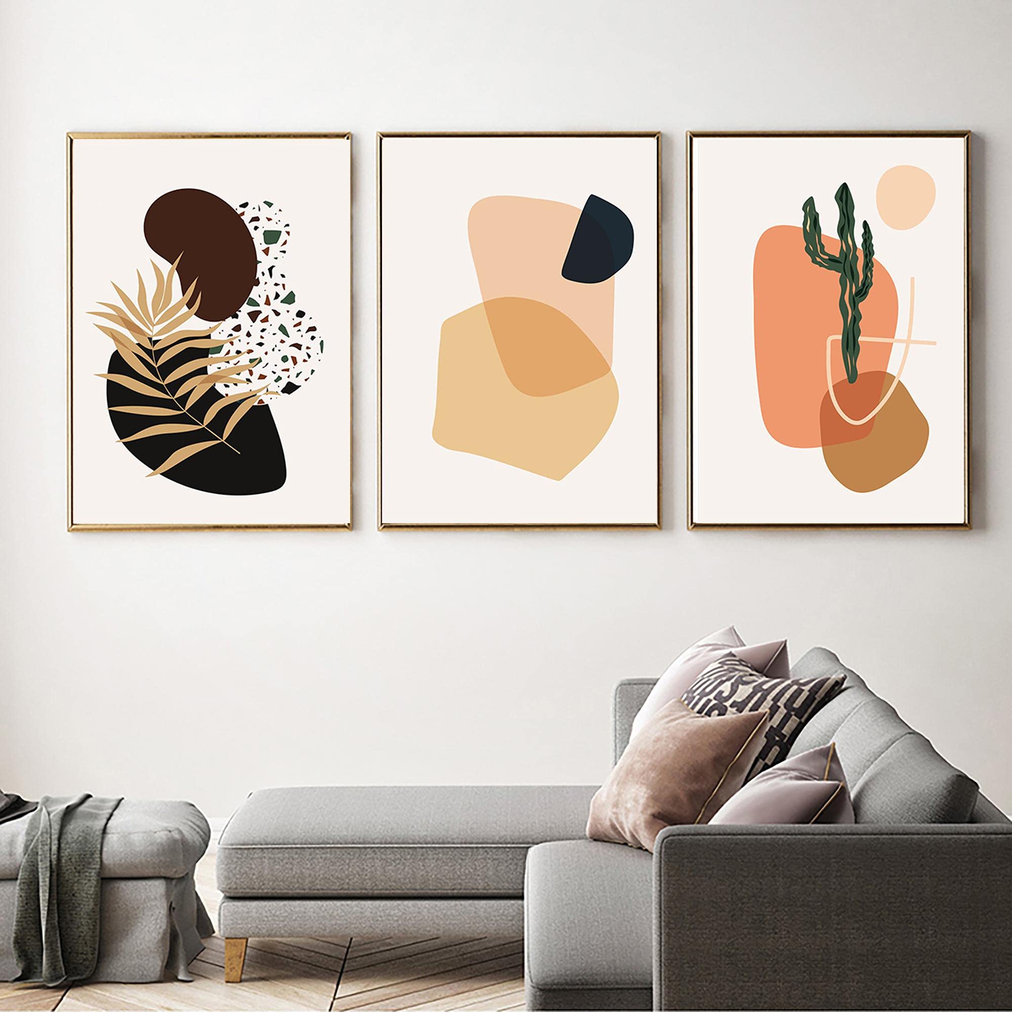 Amazon｜現代抽象芸術キャンバス絵画幾何学的な自由奔放に生きる
