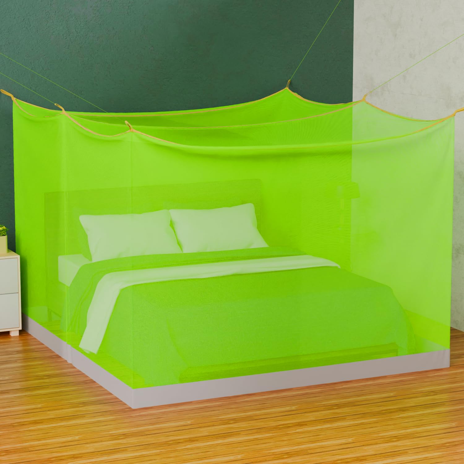 Oriley Mosquito Net Double Bed Soft Maharani Jali Canopy Bug Netting for Baby Adults Camping Screen House (Green, 7 x 7 Feet) (B0CPT5HNRR) Amazon Price History, Amazon Price Tracker