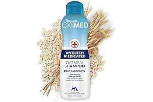 TropiClean OxyMed Medicated Pet Shampoo for Itchy Dog Skin