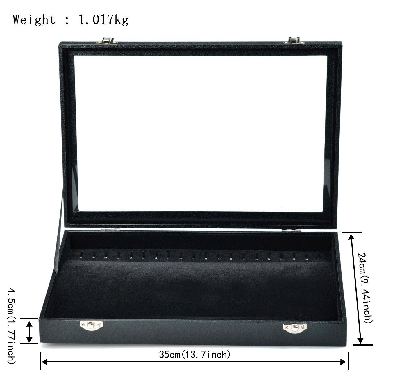 Wudygirl 20 Hooks Necklace Tray Storage Box Jewelry Display Stackable