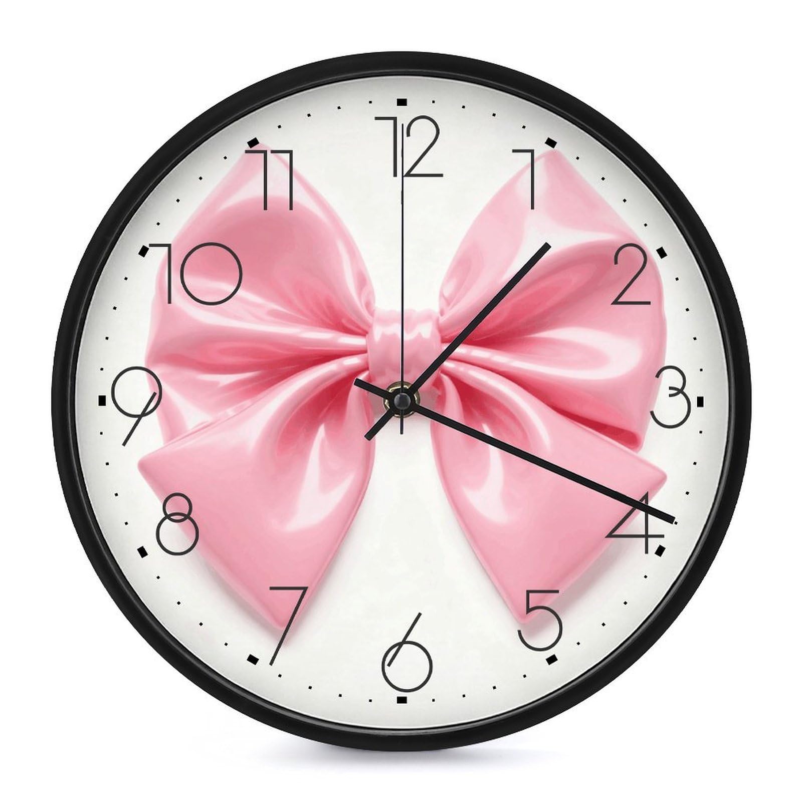 Horloge murale noire moderne grand cadran pour cuisine appartement et bureau contemporain