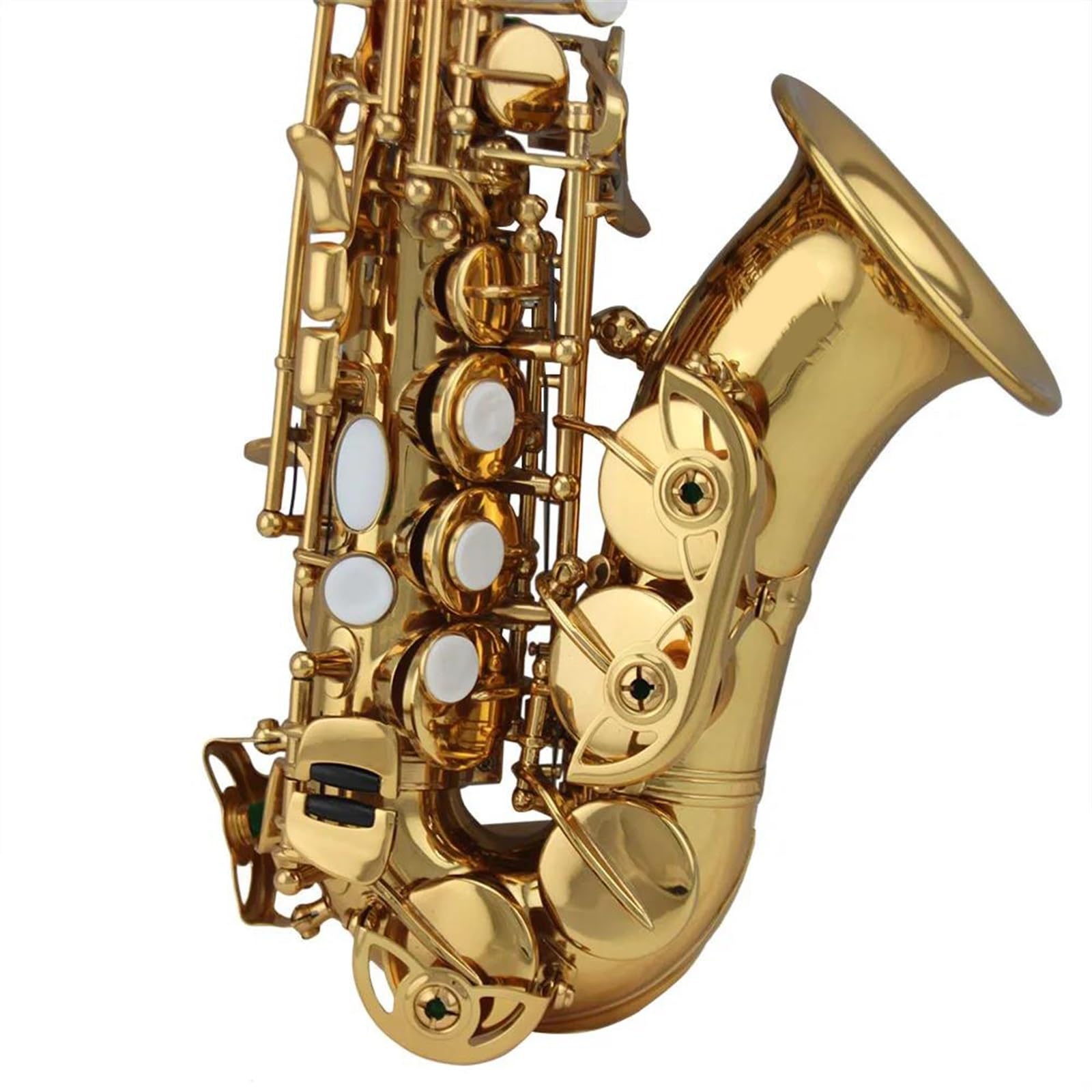 Popularny Lakier Curved Gold Wykonany Metodą Elektroforezy Na Saksofonie Sopranowym profesjonalny Saksofon