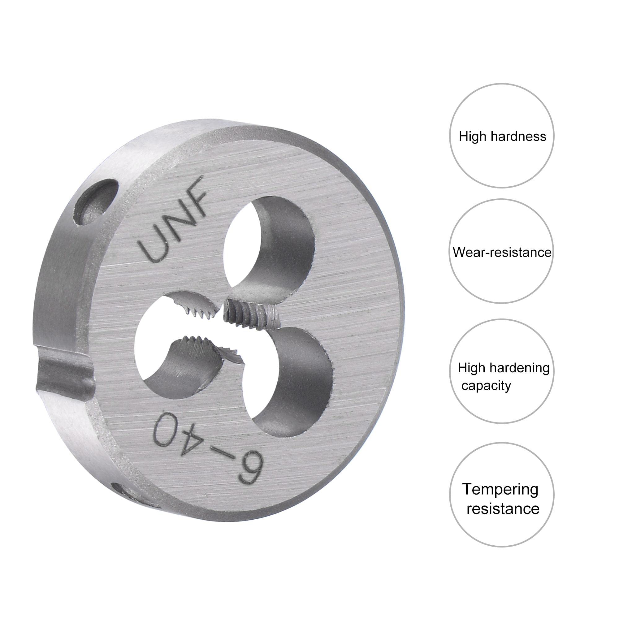 uxcell Round Threading Dies #6-40 UNF, Alloy Tool Steel Machine Thread Repair Hand Tool — Amazon image 3
