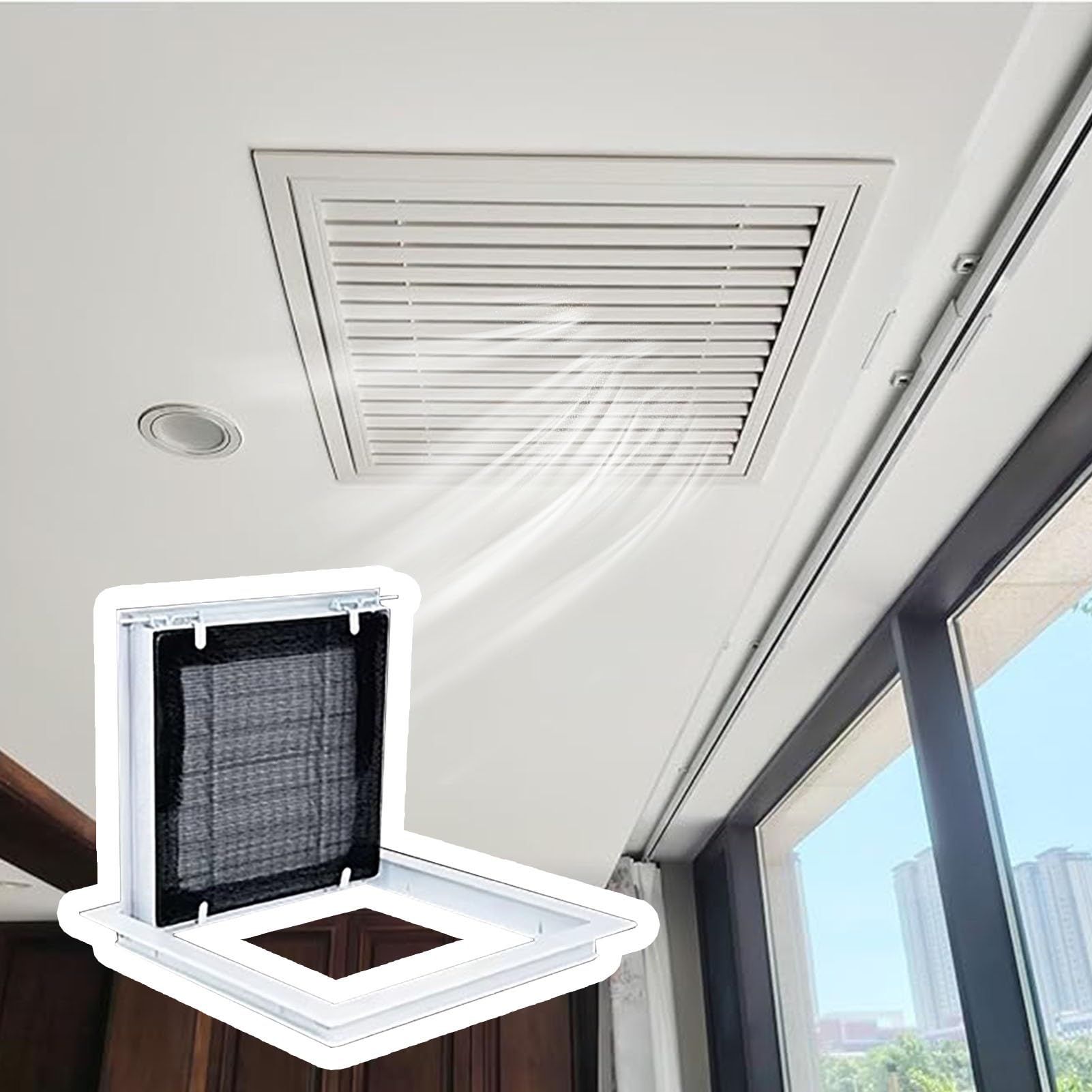 Panel de acceso de ventilación de pared para techo, escotilla de inspección de metal para acceso al ático y fontanería, caja de ventilación de retorno oculta