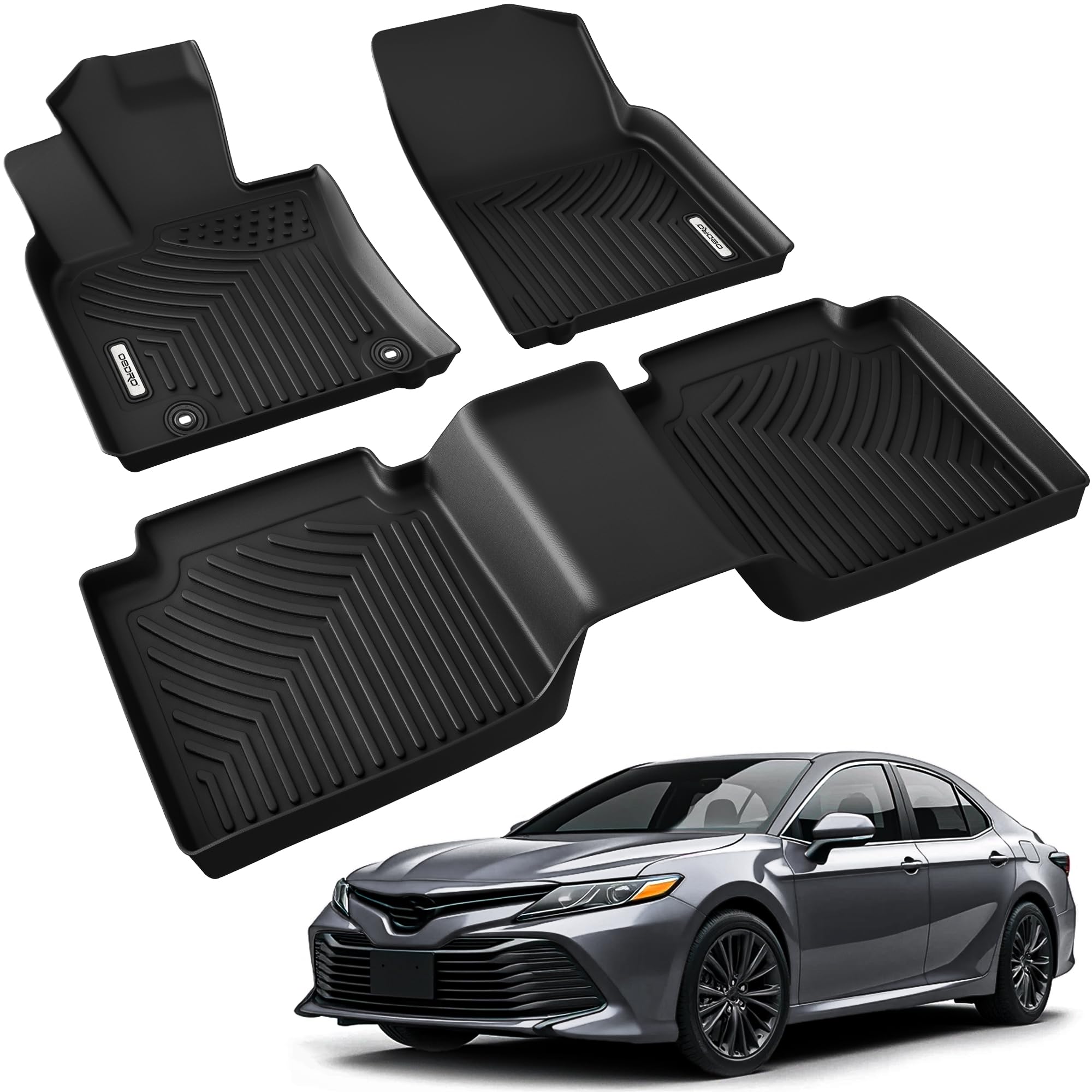 OEDRO Floor Mats Fit for 2024-2018 Toyota Camry FWD ONLY Not for Hybrid TPE All Weather Protection 2024