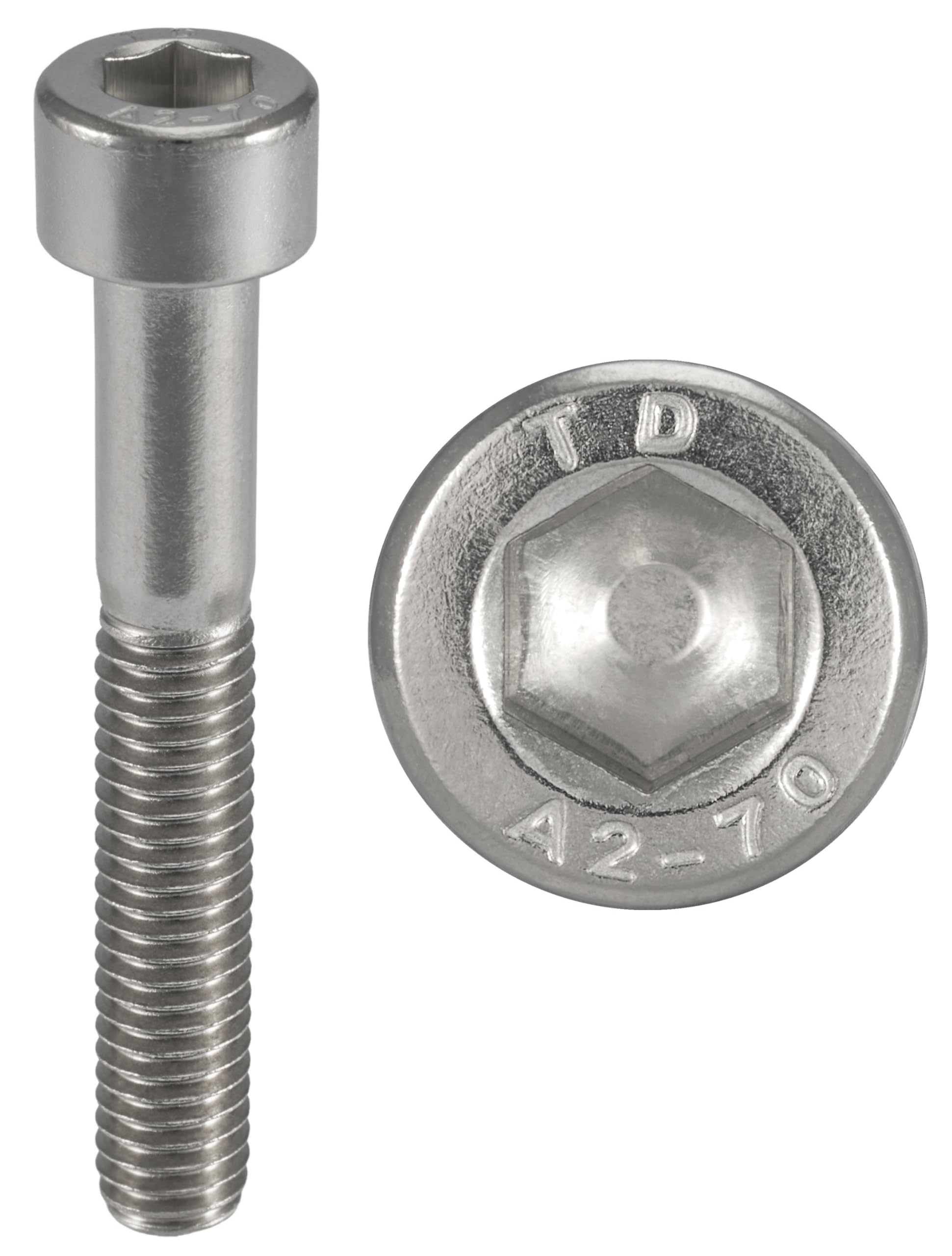 Screws Stainless Steel M3 x 40 mm Cylinder Head BTR Diameter 3 x 40 mm, A2 stainless steel, M3 x 40mm