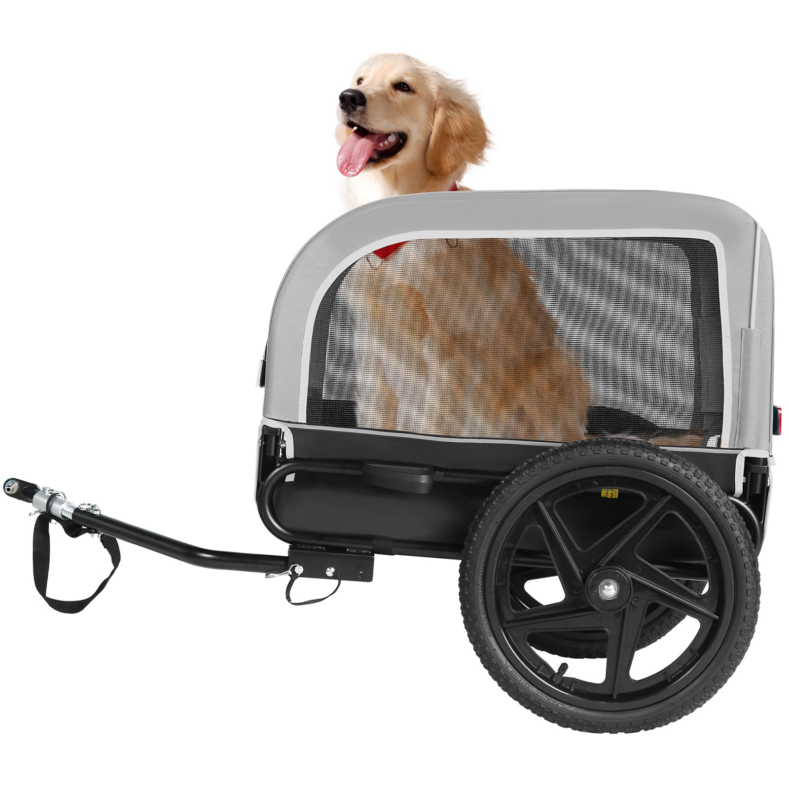 Remorque de vélo pour Chiens de Petite et Moyenne Taille, 23 kg, Pliable, avec Roues à dégagement Rapide, idéale pour Les randonnées à vélo et Les activités de Plein air
