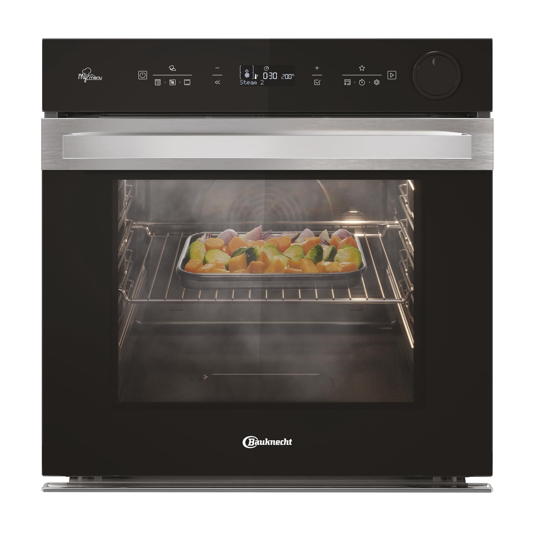Bauknecht BIK5S DP8F2 ES Einbau Dampf-Backofen Soft Steam FlexiClean Pyrolyse AirFry Multiflow MyMenu 2-fach Teilauszug Energieklasse A+