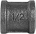 Niubid 20 Pack 1/2 inches Malleable Cast Iron Pipe Coupling, Industrial Pipe Flanges for Threaded Black Pipes and Fittings, DIY Steampunk Industrial Vintage Style.