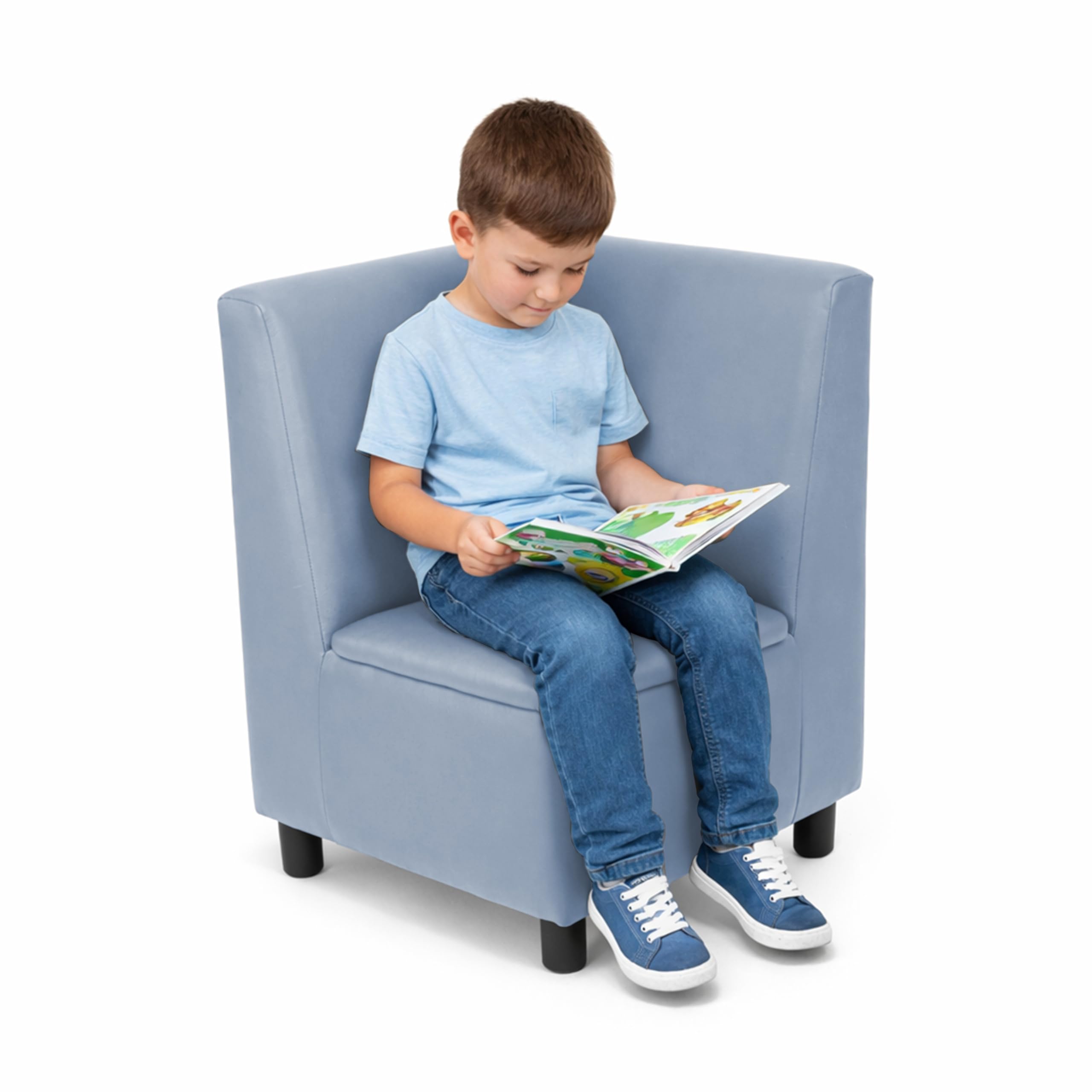FDP Kid Comfort Collective Modular Corner Armless Chair - Powder Blue