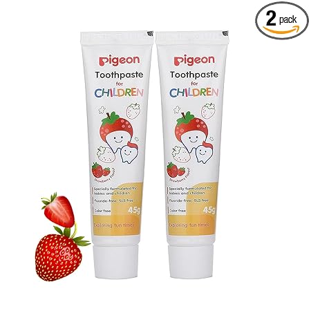 Pigeon Strawberry Toothpaste (Oral Care,45g, Pack of 2)