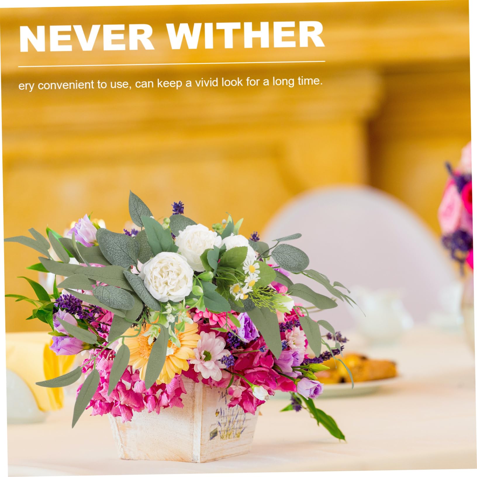 TOPBATHY 2 Künstliche Pfingstrosen Blumenbögen für Hochzeitsdeko Weiß | Kunststoff, 2 Stück, zur Verzierung von Willkommenstafeln, Chic, Lebendig, Natürlich