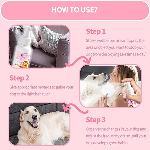 Miniatura 8 de Spray de manzana amarga para perros, eficaz y seguro, antimasticar, 4.1 fl oz, espray natural sin masticar para perros, sin alcohol y sin crueldad,