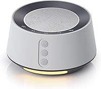 Vista 10 de BGOVERSS Máquina de sonido de ruido blanco con 20 sonidos relajantes, luz nocturna de 10 colores, máquinas para dormir para el hogar, oficina