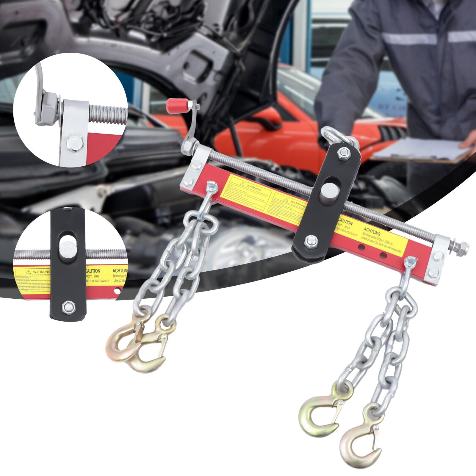 Posizionatore professionale del motore, 900 kg, con 4 catene, per piccole officine, ecc