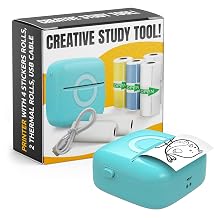 Mini Sticker Printer, Portable Inkless Thermal Label Maker for Phone