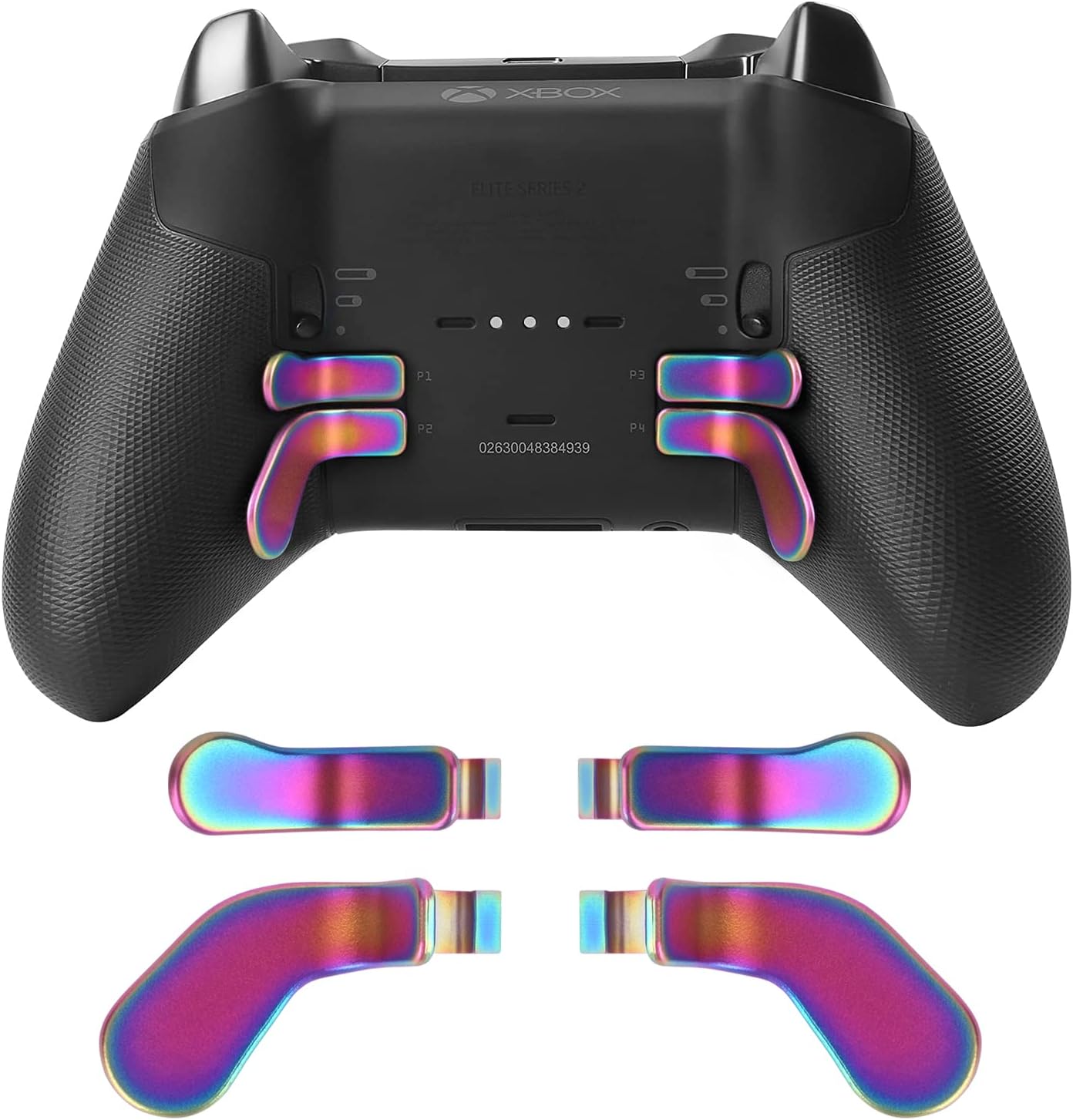 marspell 4 PCS Metal Paddles, Back Hair Trigger Locks Replacement Parts for Xbox One Elite Series 2 Controller/Elite Series 1 Controller/Elite 2 Core Controller(Multi-Colored)