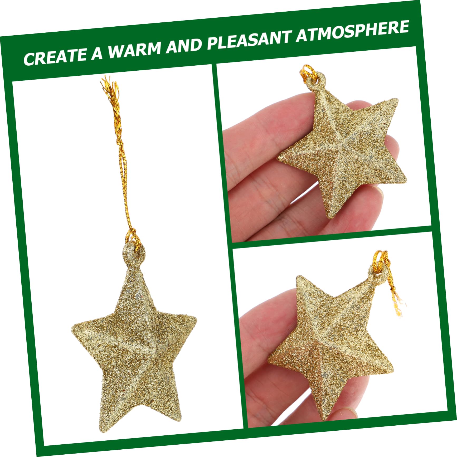 Ciieeo 5 Set Di Decorazioni Natalizie Uniche A Forma Di Stella Con Ciondolo Per Albero Di Natale Decorazioni Da Giardino Per Feste 30 Pezzi * 5