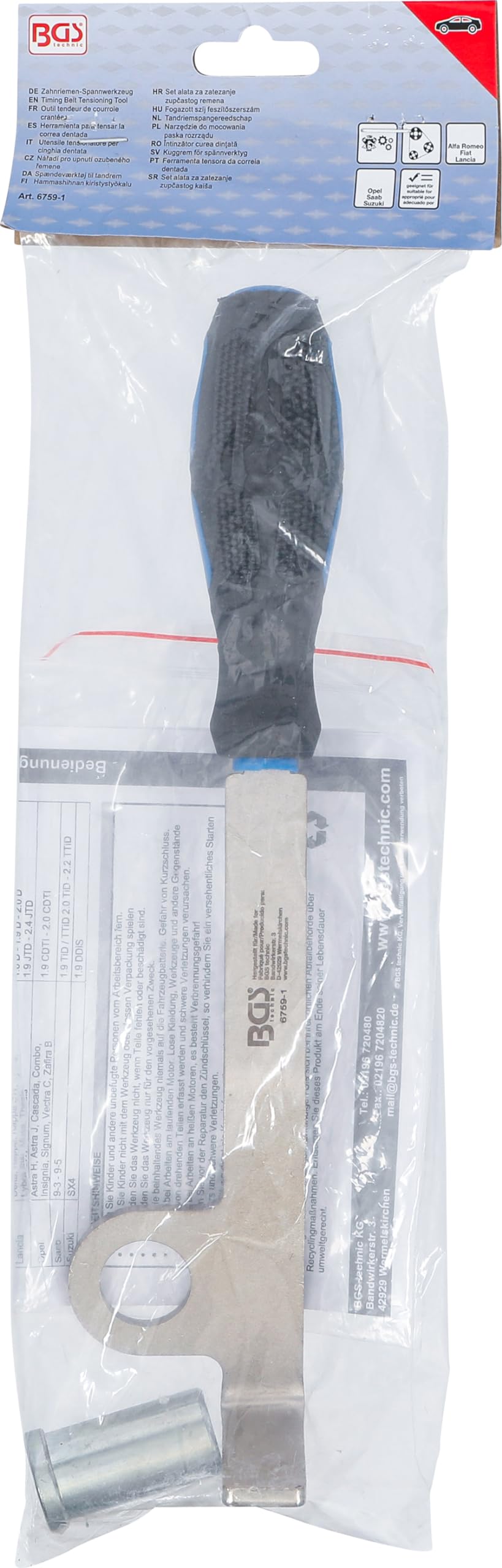 BGS 6759-1 | Utensile tensionatore per cinghia dentata | per motori diesel JTD Multijet